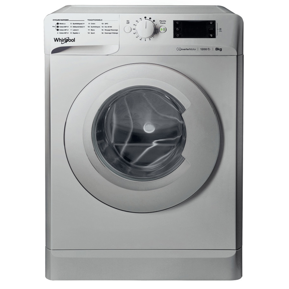 MACHINE A LAVER WHIRLPOOL FRONTALE 8 KG 1200T SILVER